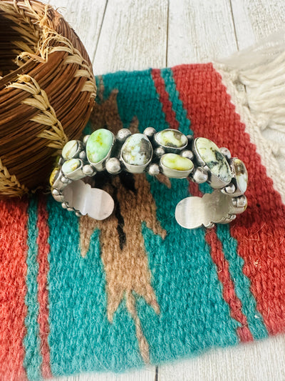 Navajo Palomino Turquoise & Sterling Silver Cuff Bracelet