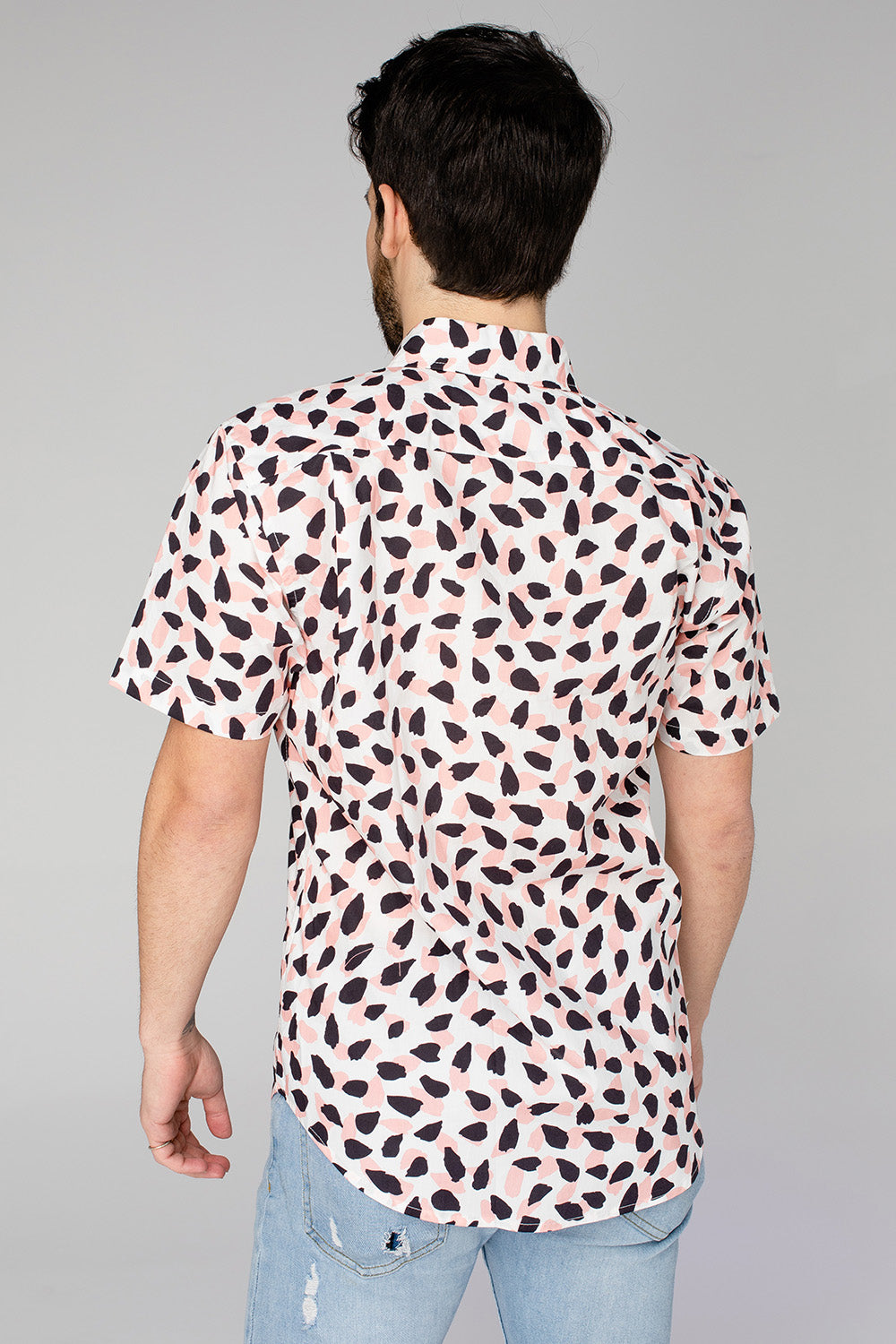 Robert Button Down Dress Shirt - Flamingo