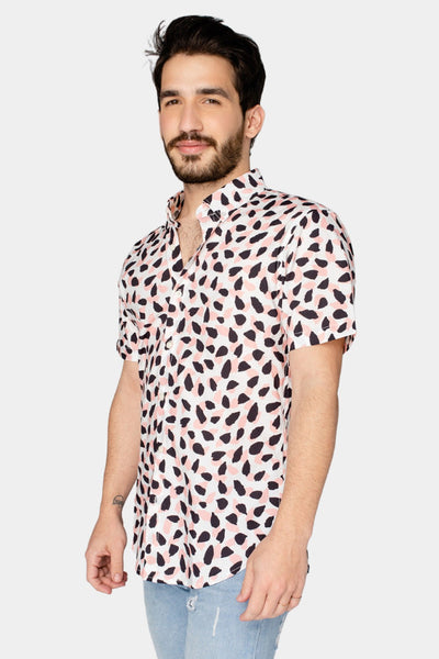 Robert Button Down Dress Shirt - Flamingo