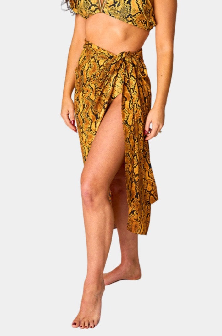 Neptune Cover Up Sarong Skirt - Snake Charmer