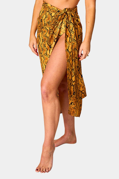 Neptune Cover Up Sarong Skirt - Snake Charmer