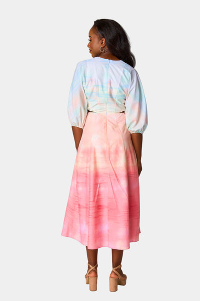 Maxine Cut Out Midi Dress - Unicorns