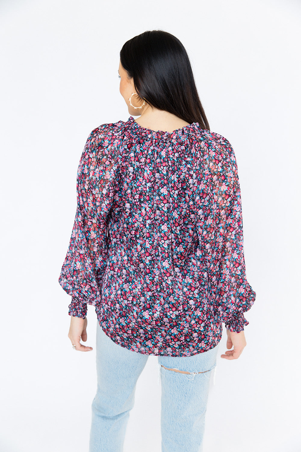 Haddie Long Sleeve Blouse - Passion Punch