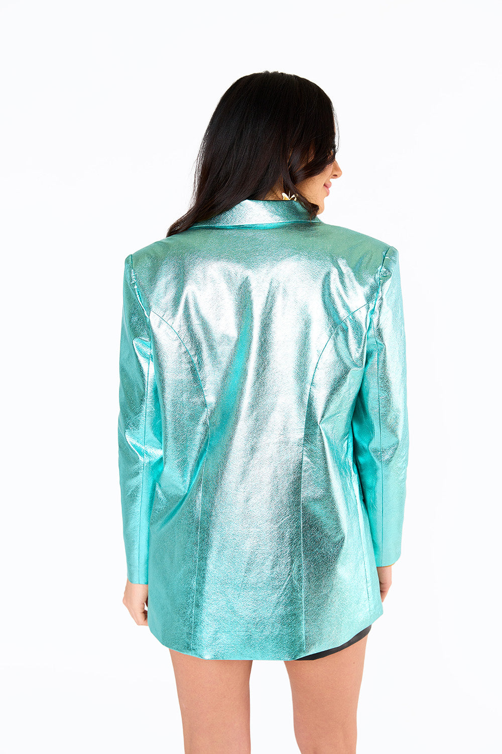 Avery Oversized Blazer - Aqua