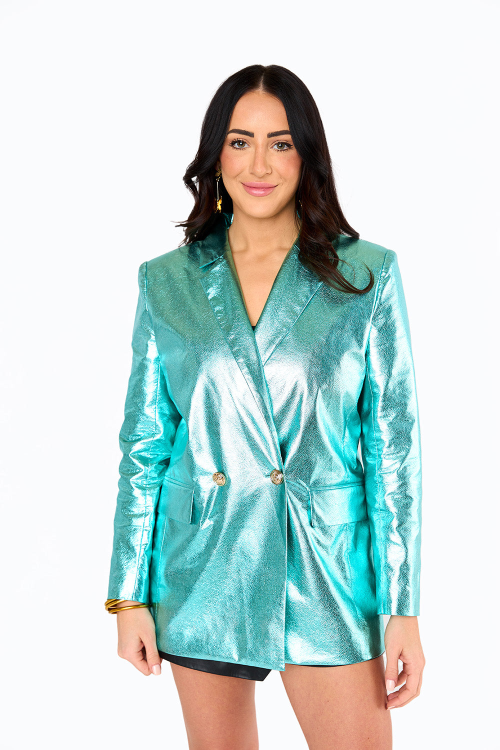 Avery Oversized Blazer - Aqua