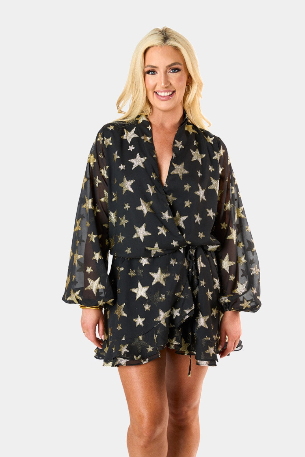 Jace Long Sleeve Romper - Super Nova