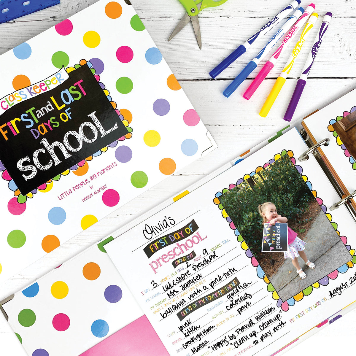 Class Keeper® School Days Memory Book + BONUS App Membership + BONUS Earn & Learn® Chore Chart Pad | (2) Styles