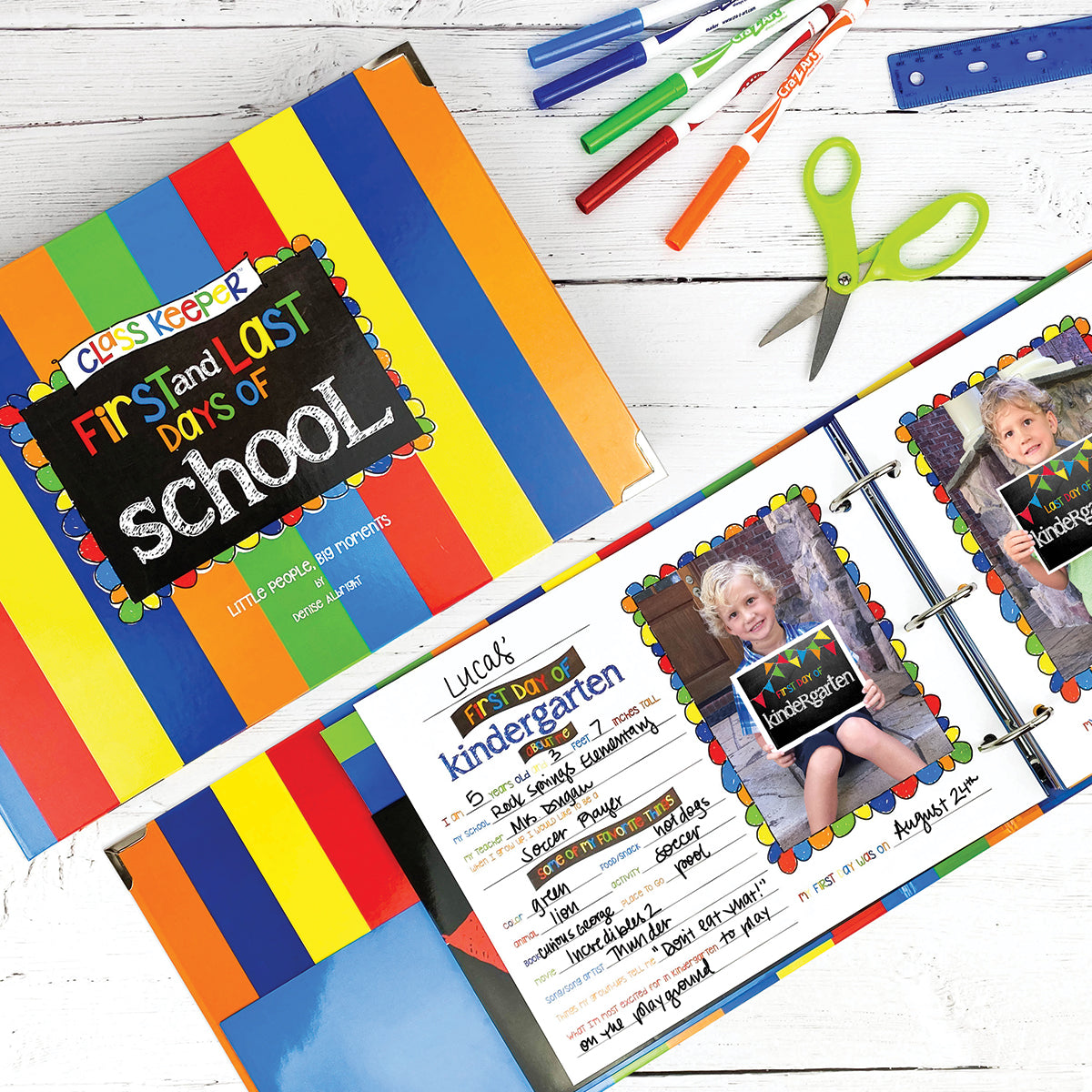 Class Keeper® School Days Memory Book + BONUS App Membership + BONUS Earn & Learn® Chore Chart Pad | (2) Styles