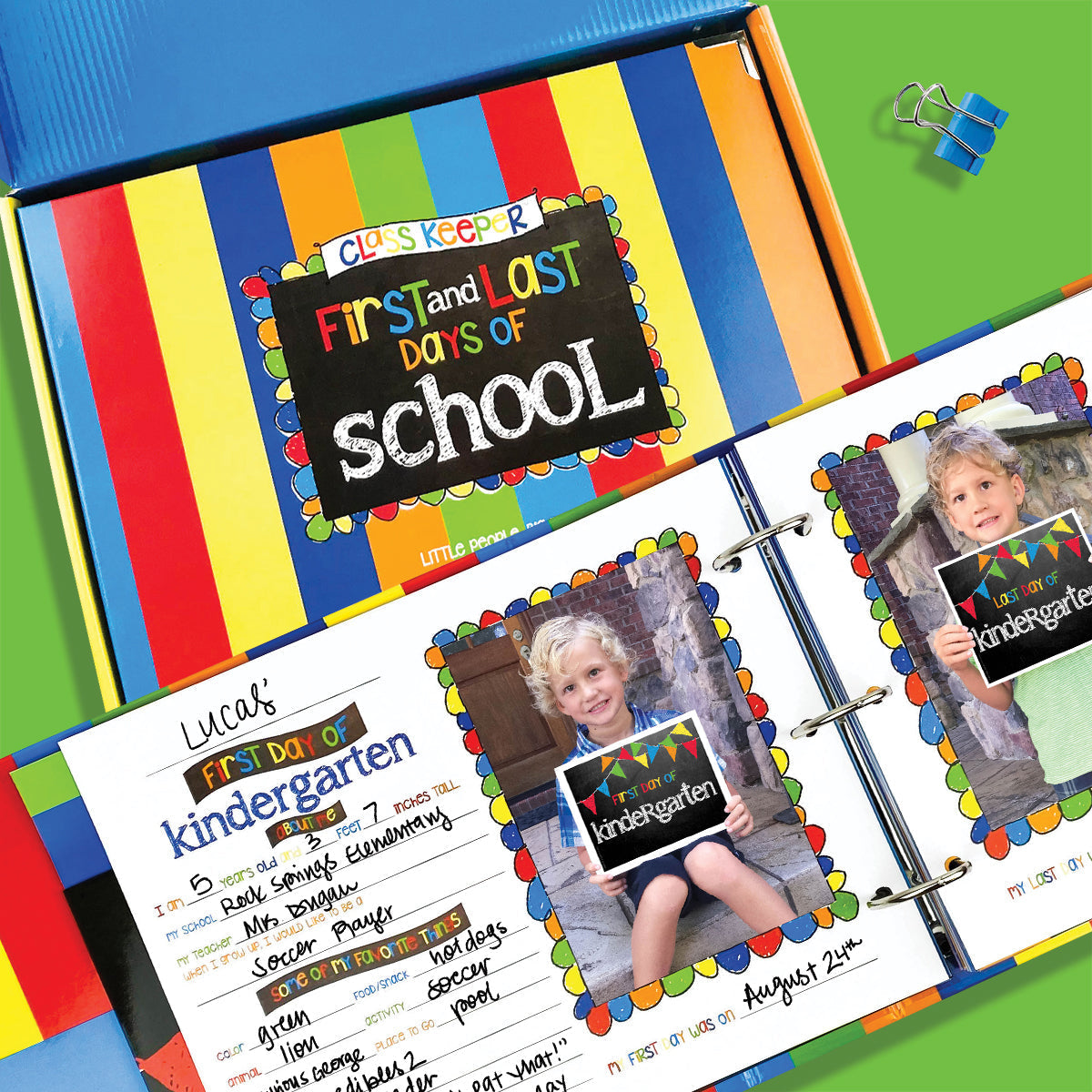 Class Keeper® School Days Memory Book + BONUS App Membership + BONUS Earn & Learn® Chore Chart Pad | (2) Styles