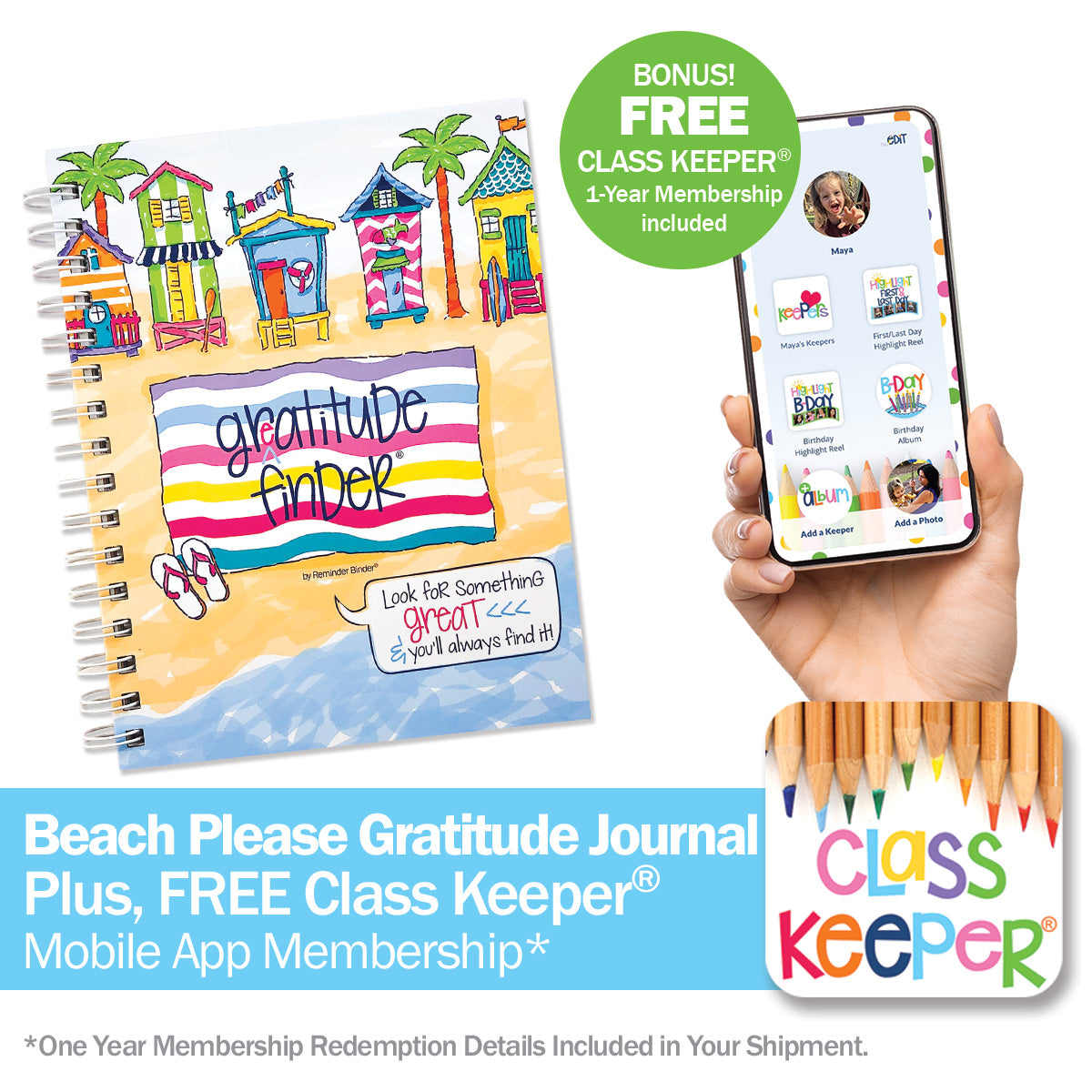 NEW! Kids' Gratitude Journal + BONUS App Membership | Gratitude for Them, Keepsakes for You