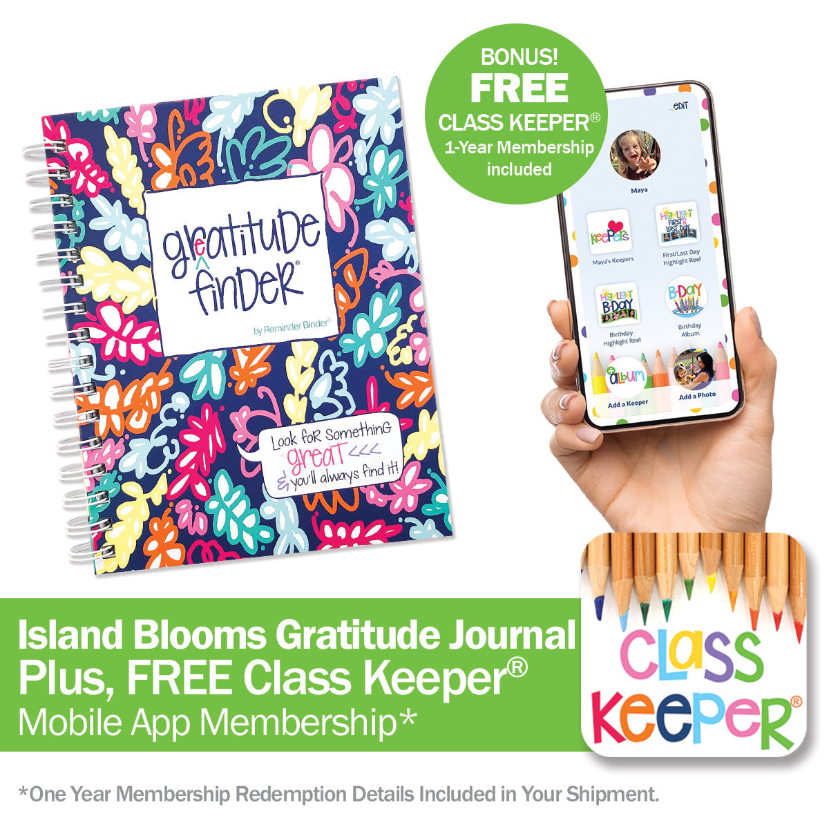 NEW! Kids' Gratitude Journal + BONUS App Membership | Gratitude for Them, Keepsakes for You