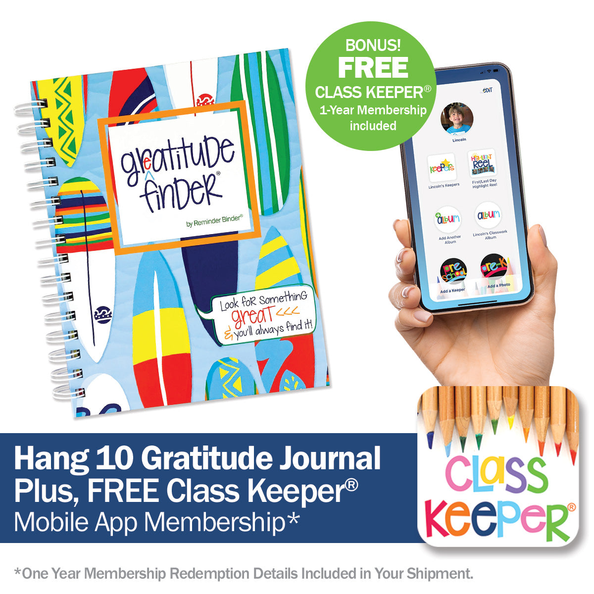 NEW! Kids' Gratitude Journal + BONUS App Membership | Gratitude for Them, Keepsakes for You