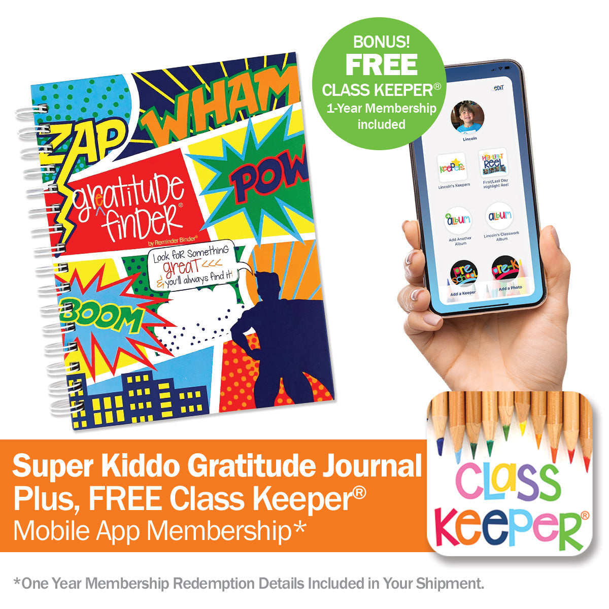 NEW! Kids' Gratitude Journal + BONUS App Membership | Gratitude for Them, Keepsakes for You
