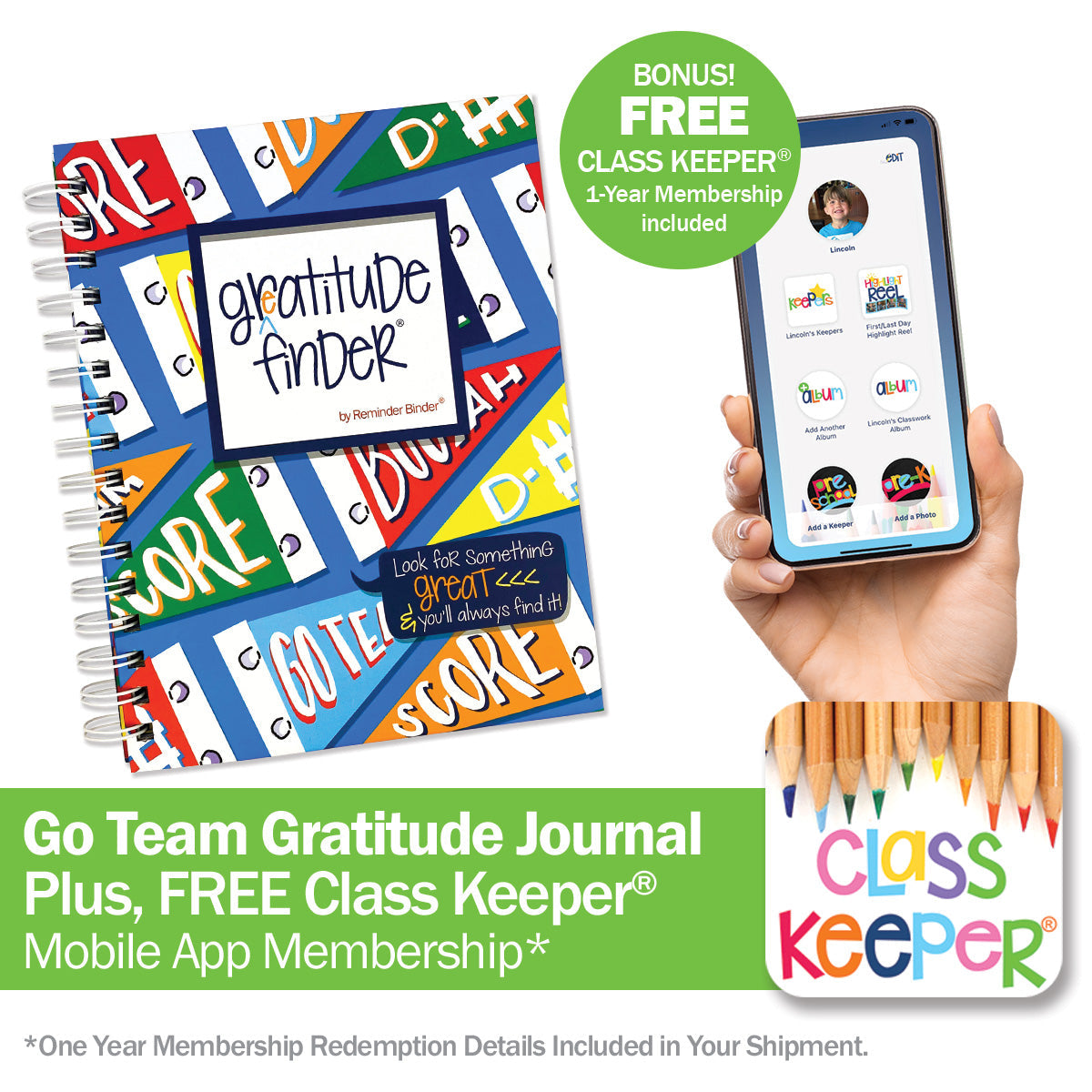 NEW! Kids' Gratitude Journal + BONUS App Membership | Gratitude for Them, Keepsakes for You