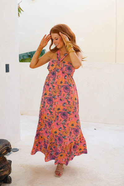 Charlotte Halter Maxi Dress - Nectar