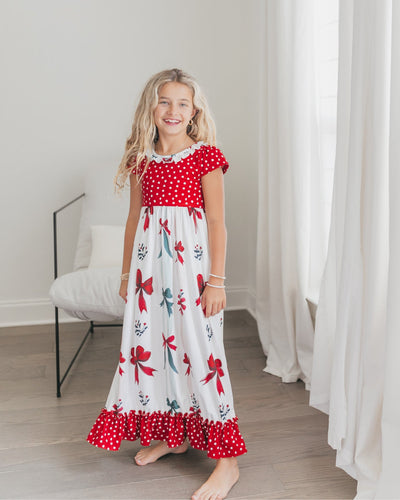 Christmas Bow Lounge Gown