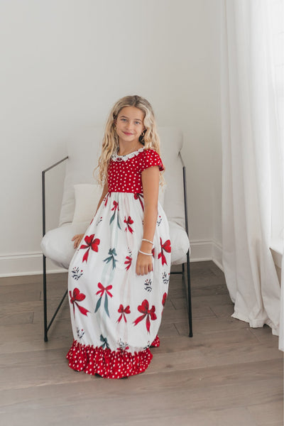 Christmas Bow Lounge Gown