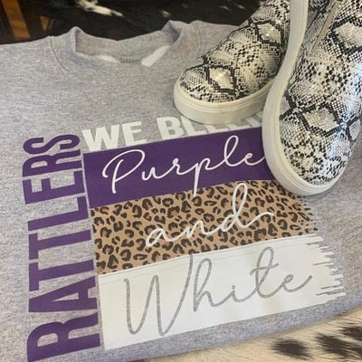 Youth We Bleed Purple & White Sweatshirt