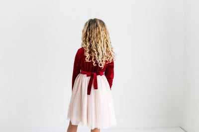 Red Velvet Tulle Dress