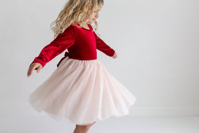 Red Velvet Tulle Dress