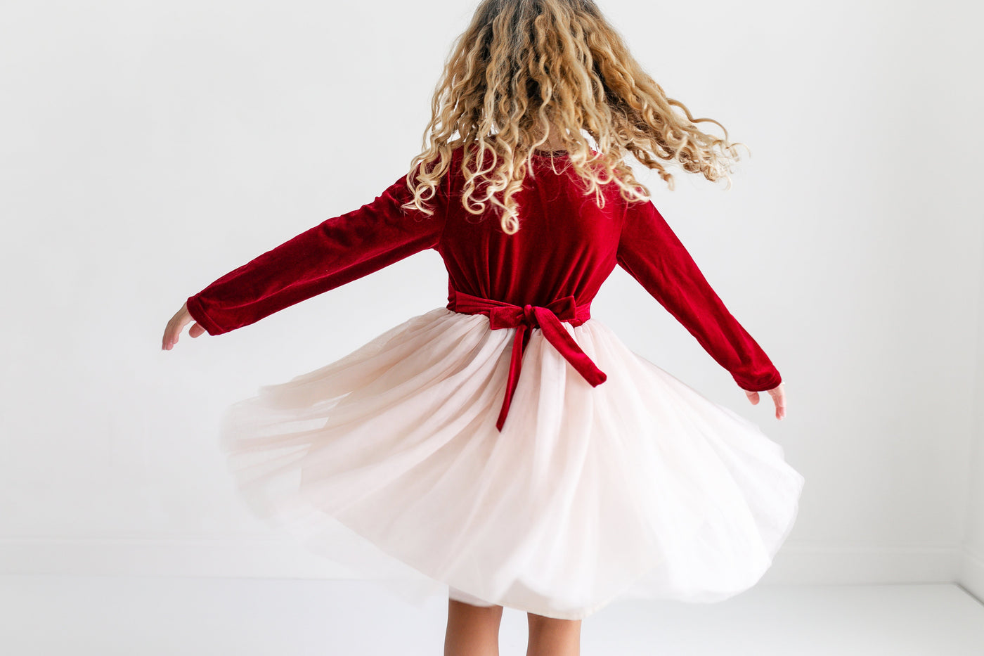 Red Velvet Tulle Dress