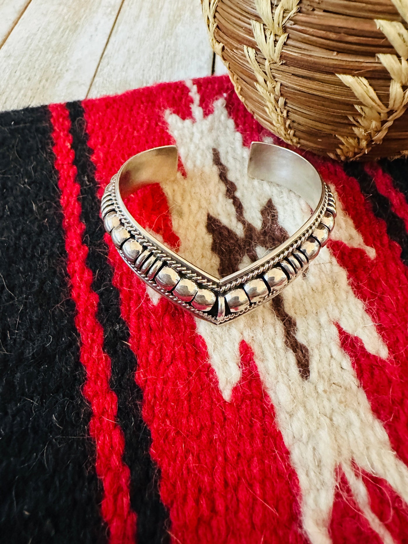 Handcrafted Rolled Sterling Silver Cuff Bracelet