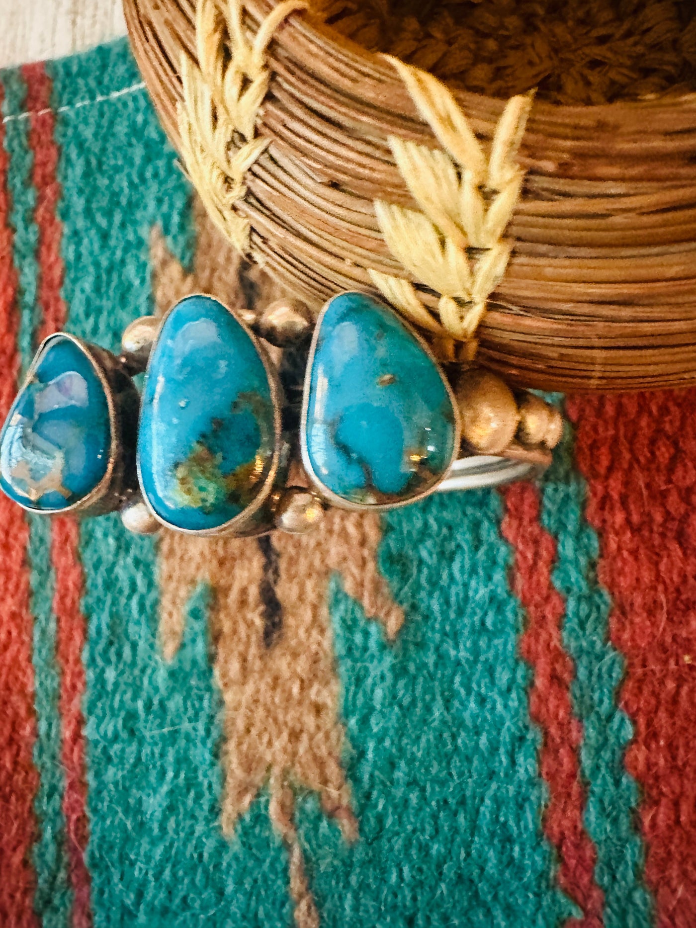 Navajo Turquoise & Sterling Silver Cuff Bracelet /