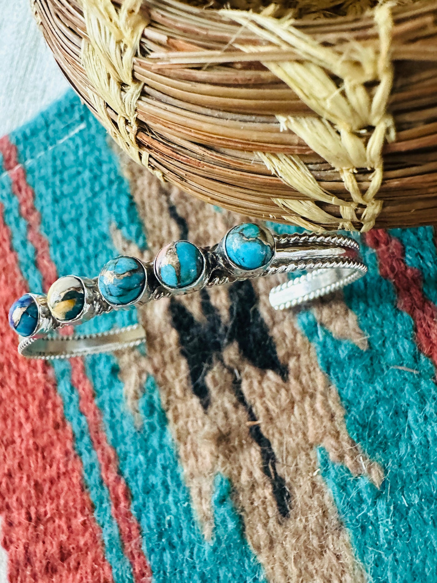 Handcrafted Pink Dream Mojave & Sterling Silver Cuff Bracelet