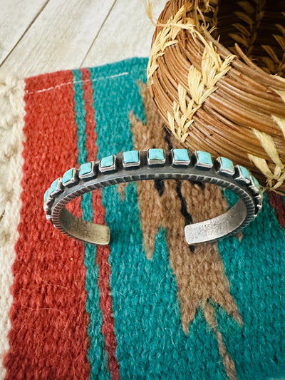 Handcrafted Turquoise & Sterling Silver Cuff Bracelet
