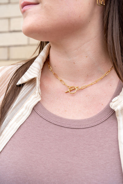 Luxe Gold Paper Clip Chain - 20"