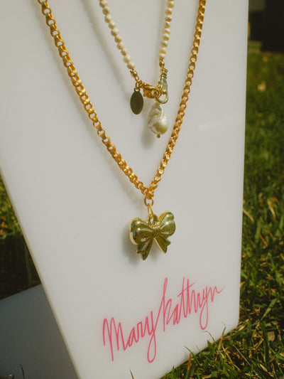 Catch + Release Pearl Droplet Necklace