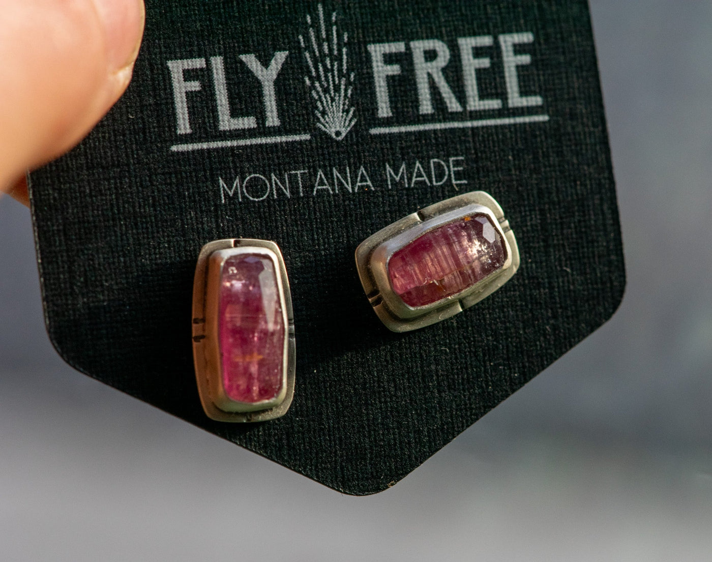 WABI SABI PINK TOURMALINE STUDS