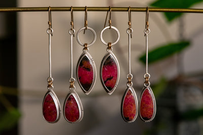 RIDE ON RHODONITE EARRINGS