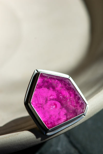 ROOTED PINK TOURMALINE RING