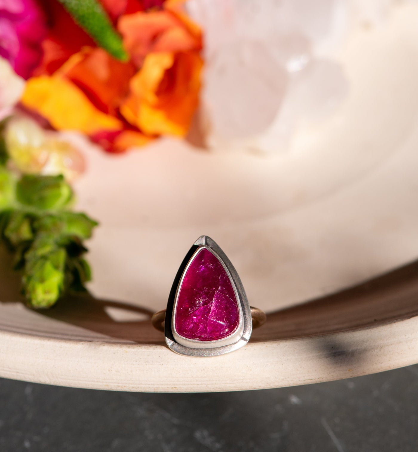 TO FIND TO SEEK PINK TOURMALINE RING