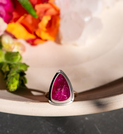 TO FIND TO SEEK PINK TOURMALINE RING