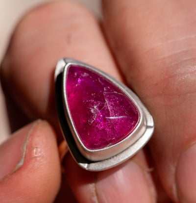 TO FIND TO SEEK PINK TOURMALINE RING