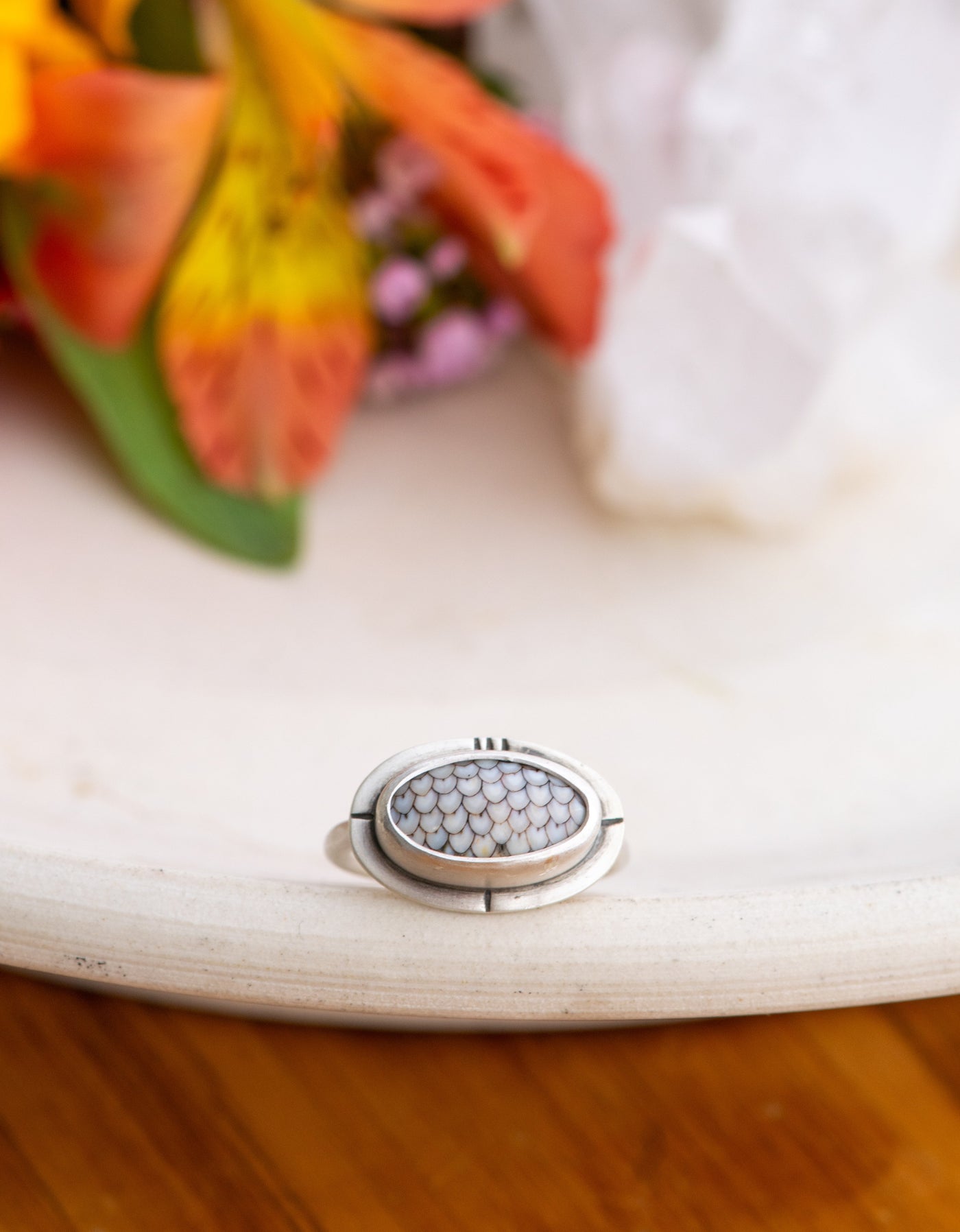 BYGONE ERA FISH FOSSIL RING
