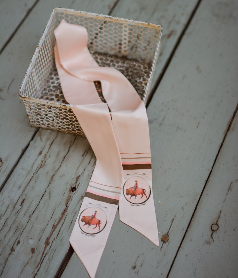 Roamin' Cowgirl Bison Western Twilly Scarf