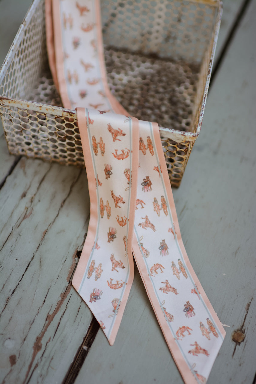 Saddle Club Silk Western Cowgirl Twilly Scarf