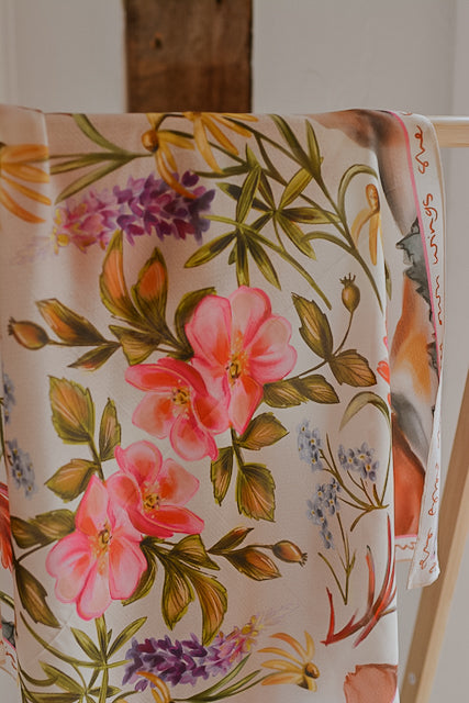 Heartland Series: Oregon Inspired Wildflower Silk Scarf Wild Rag