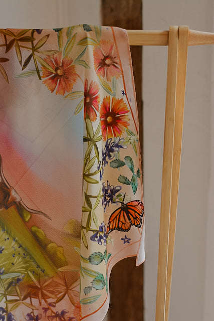 Heartland Series: The Lone Star State Inspired Wild Rag Texas Silk Scarf