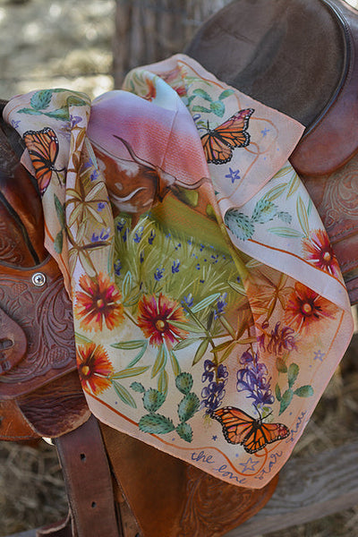 Heartland Series: The Lone Star State Inspired Wild Rag Texas Silk Scarf