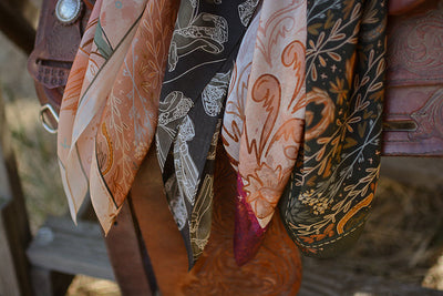 Show Day D Ring Snaffle Bit Wild Rag Scarf in Vintage Plum