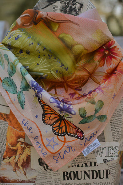 Heartland Series: The Lone Star State Inspired Wild Rag Texas Silk Scarf