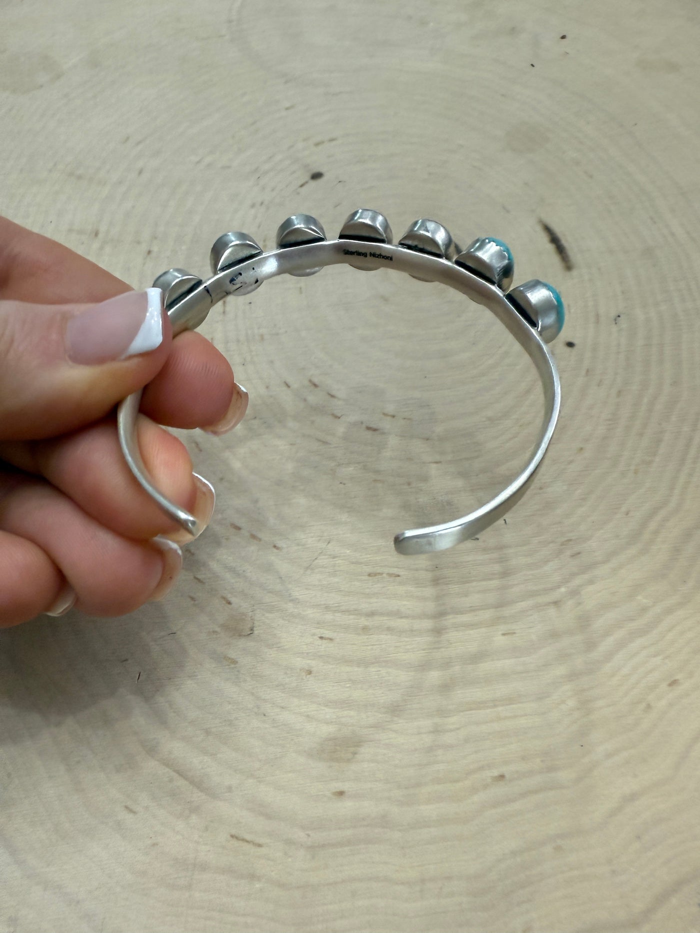 Handmade Blue Bird Turquoise & Sterling Silver Cuff Bracelet