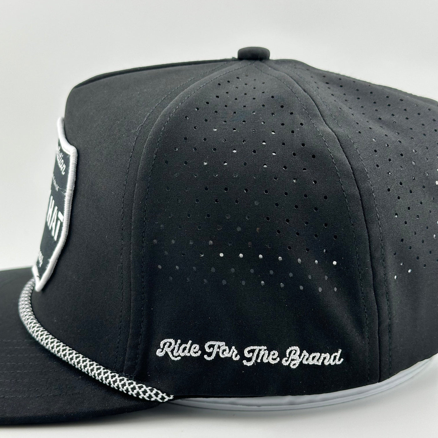 “Cowboy Hat” Performance Patch Rope Hat - Black