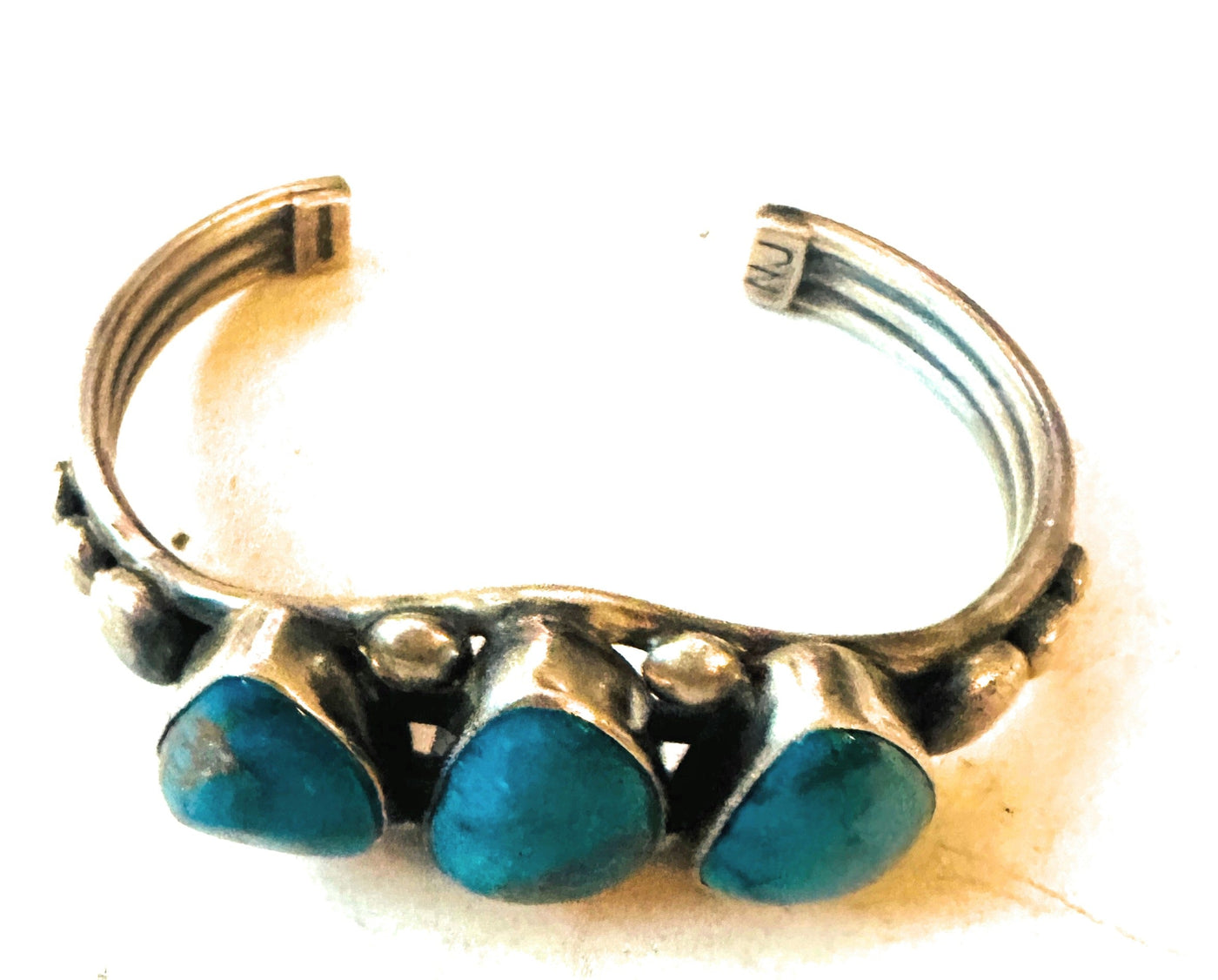 Navajo Turquoise & Sterling Silver Cuff Bracelet /