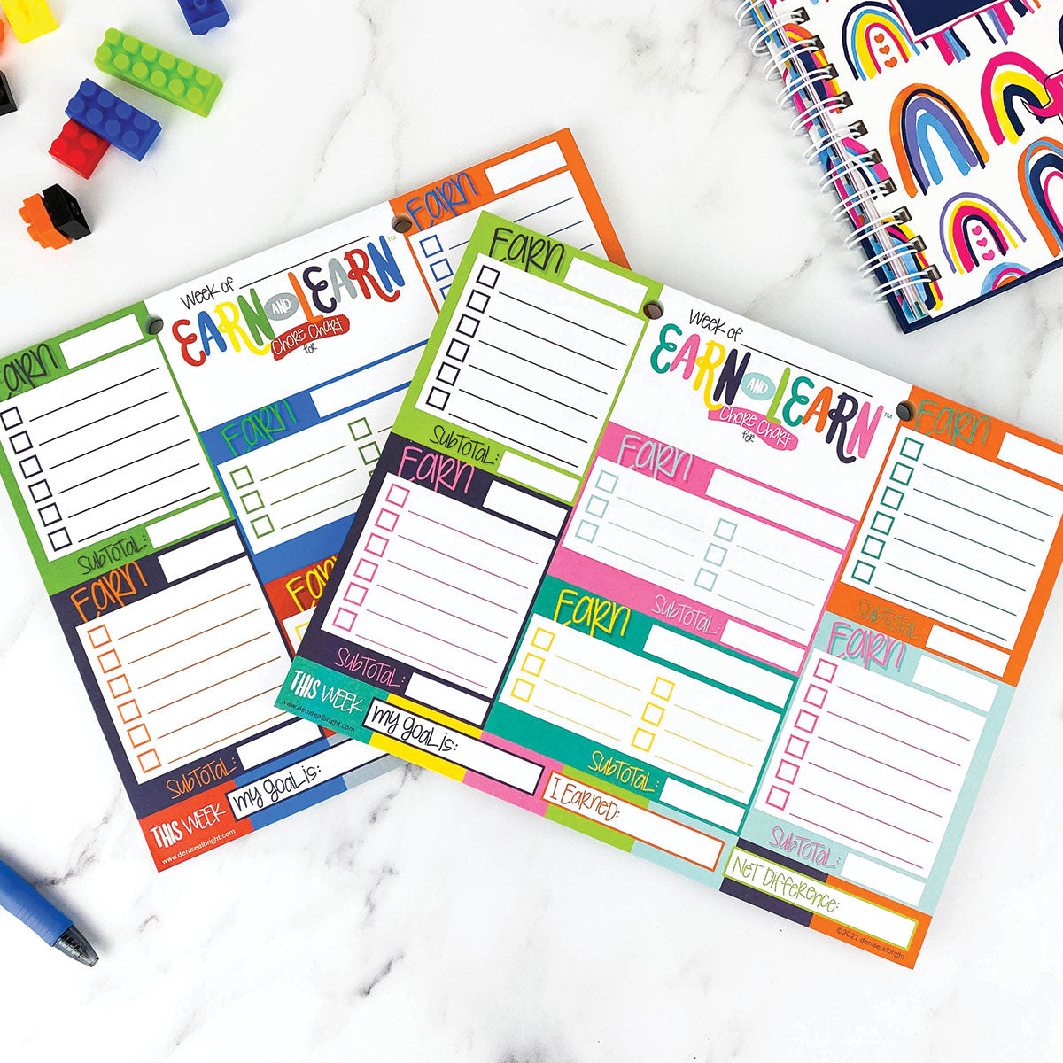 Earn & Learn® Kids Money Management Chore Chart Pad | Dry Erase Savings Tracker for School Age Kids