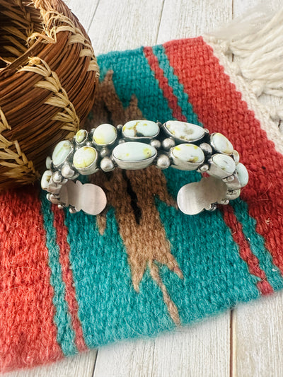 Navajo Palomino Turquoise & Sterling Silver Cuff Bracelet